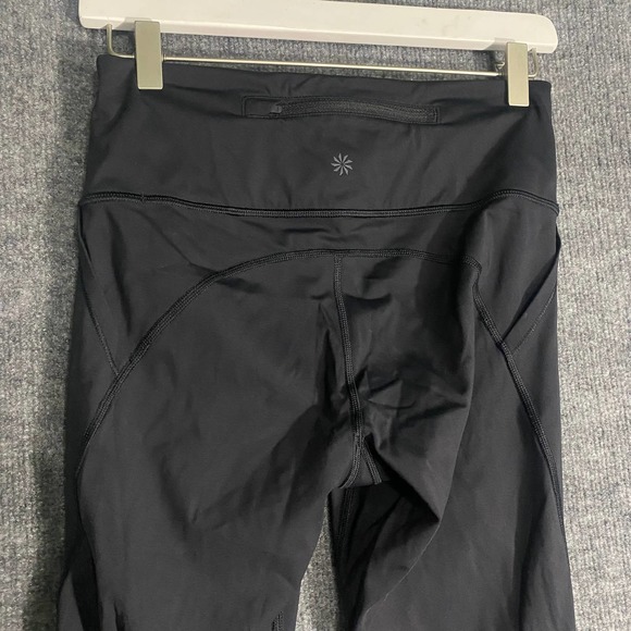Athleta Leggings Small Black High Rise 7/8 Mesh Stretch Athleisure - Picture 6 of 15